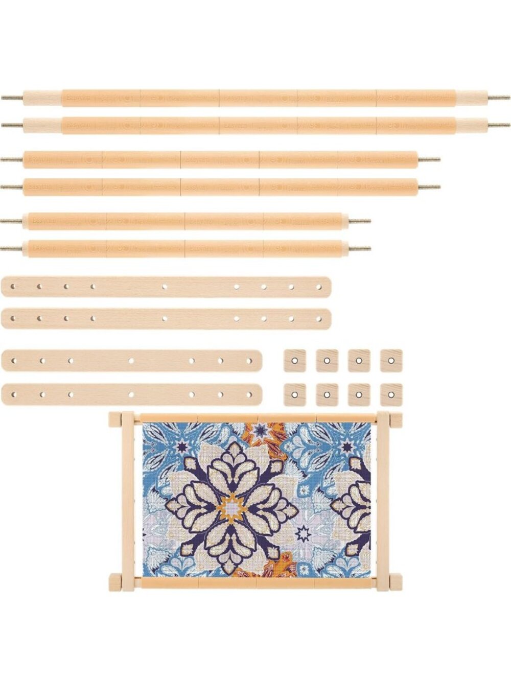 Cross Stitch Scroll Frame with Plastic Clamps - Perfect for Needlepoint Projects